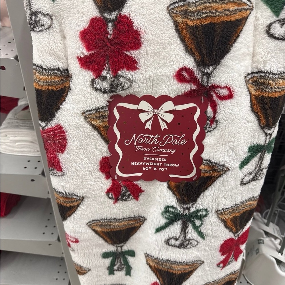 North Pole Co. Espresso Martini Christmas Plush Throw